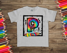 Load image into Gallery viewer, Tie Dye Black Box School Grades DTF TRANSFER