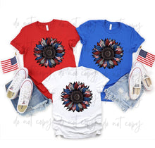 Load image into Gallery viewer, Patriotic Glitter Sunflower HIGH HEAT SOFT SCREEN
