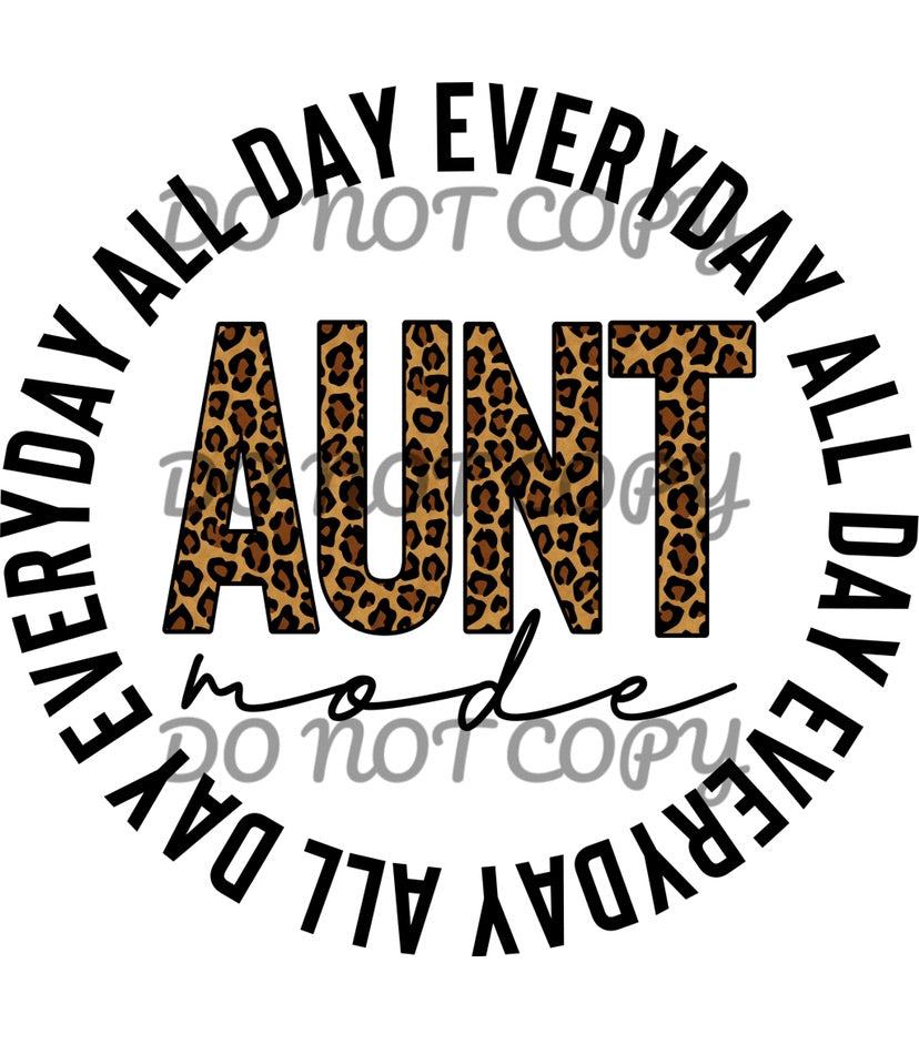 Aunt Mode Leopard Sublimation Transfer Sassy Sublimation And Screen Prints