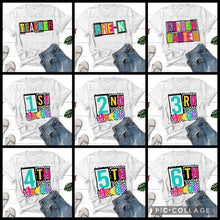 Load image into Gallery viewer, Back To School Leopard Bright Grades 11'' DTF TRANSFER