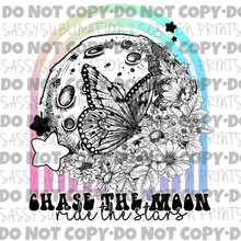 Load image into Gallery viewer, Chase The Moon Butterfly Rainbow TRANSFER