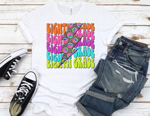 Load image into Gallery viewer, Bright Stacked Leopard Happy Bolt School Grades DTF TRANSFER