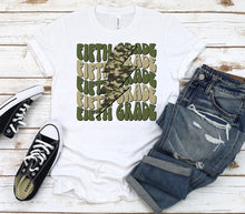 Load image into Gallery viewer, Camo Stacked Bolt School Grades DTF TRANSFER