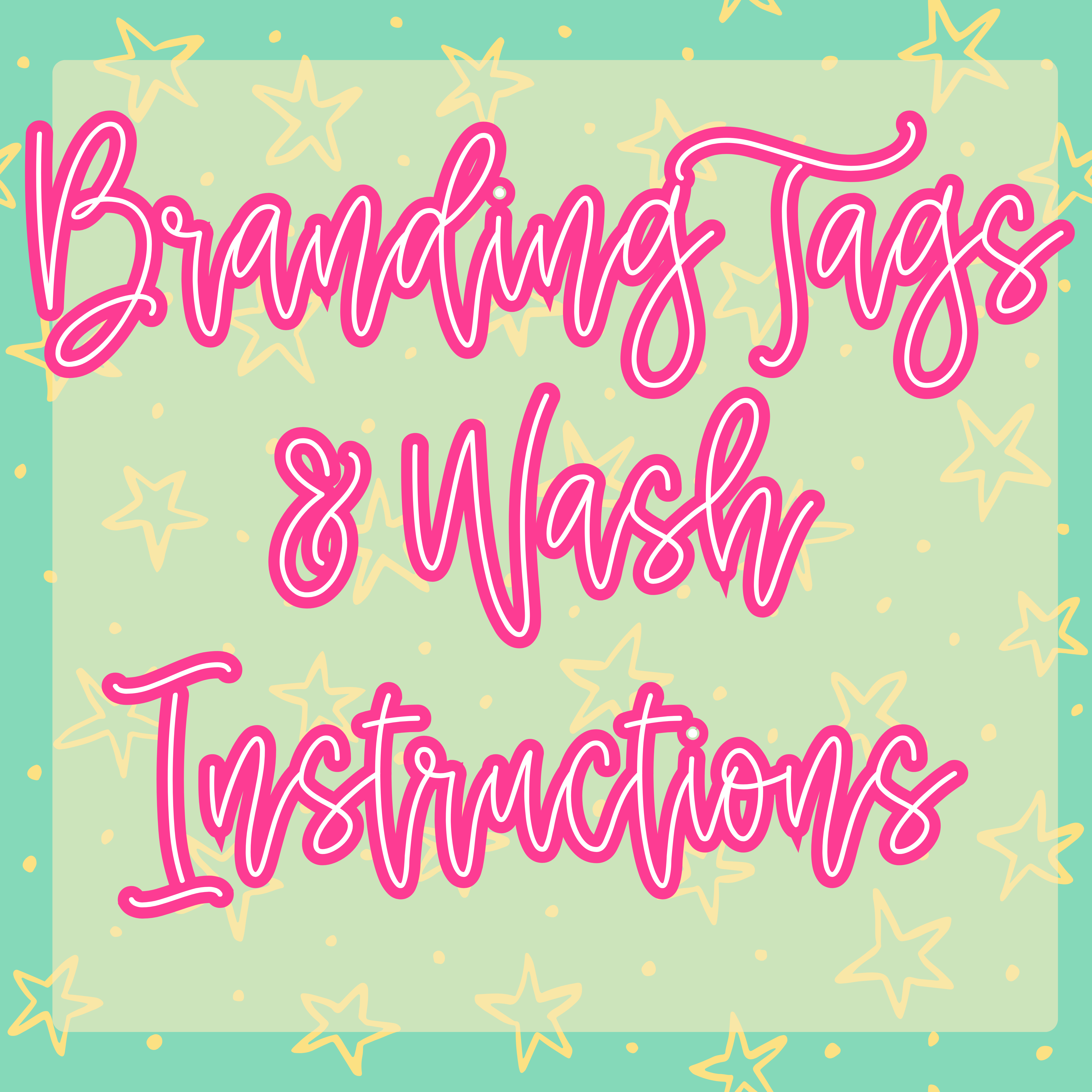Branding Tags & Wash Instruction Tags – Sassy Sublimation & Screen Prints