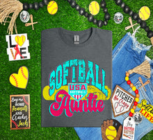 Load image into Gallery viewer, Distressed Softball Family DROPDOWN TRANSFER MAR 26
