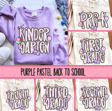 Load image into Gallery viewer, Preppy Purple Alpha B2S Grades DROPDOWN TRANSFER
