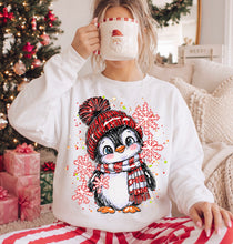 Load image into Gallery viewer, Penguin Standing Snowflakes TRANSFER AGCM OCT 26
