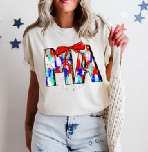 Load image into Gallery viewer, RWB Brushstroke Bow States (all 50 states available) TRANSFER CST MAY
