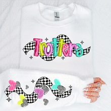Load image into Gallery viewer, Bright Checkered Mascot With Sleeve Option DTF TRANSFER CSD
