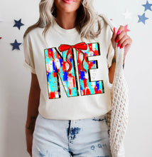 Load image into Gallery viewer, RWB Brushstroke Bow States (all 50 states available) TRANSFER CST MAY
