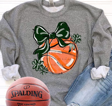 Load image into Gallery viewer, Play Ball Basketball Bow With Flower DROPDOWN TRANSFER BIA
