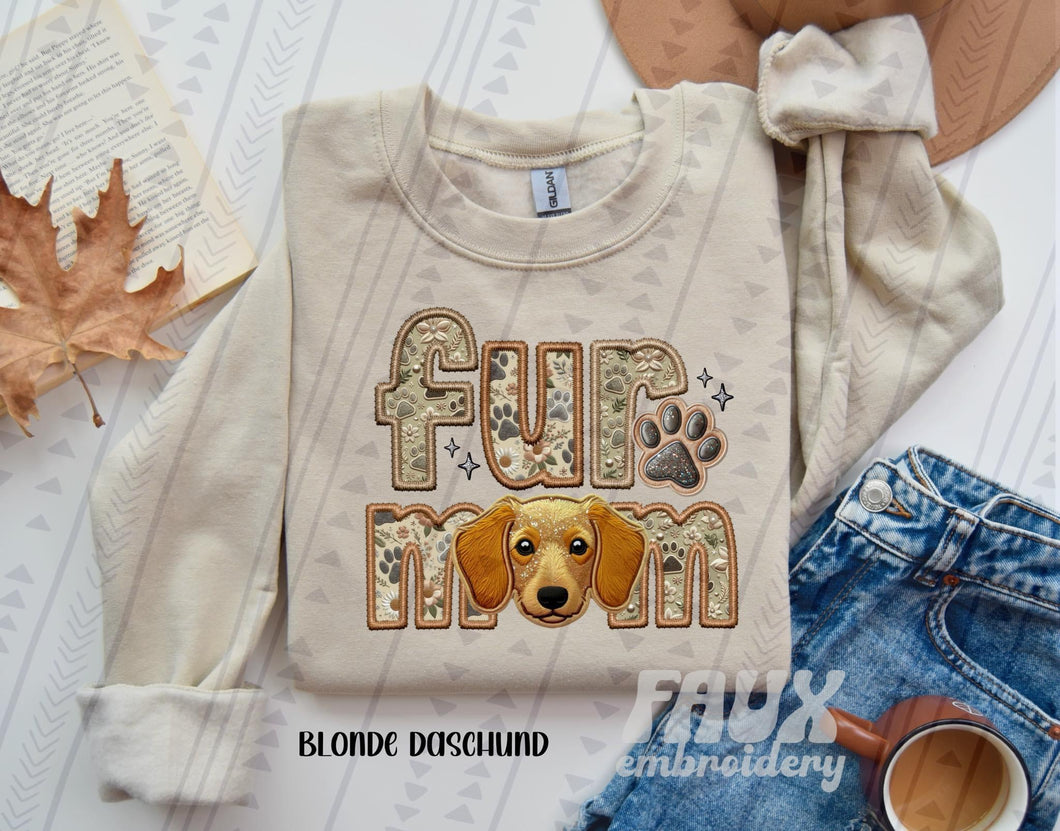 Fur Mom Blonde Daschund  TRANSFER