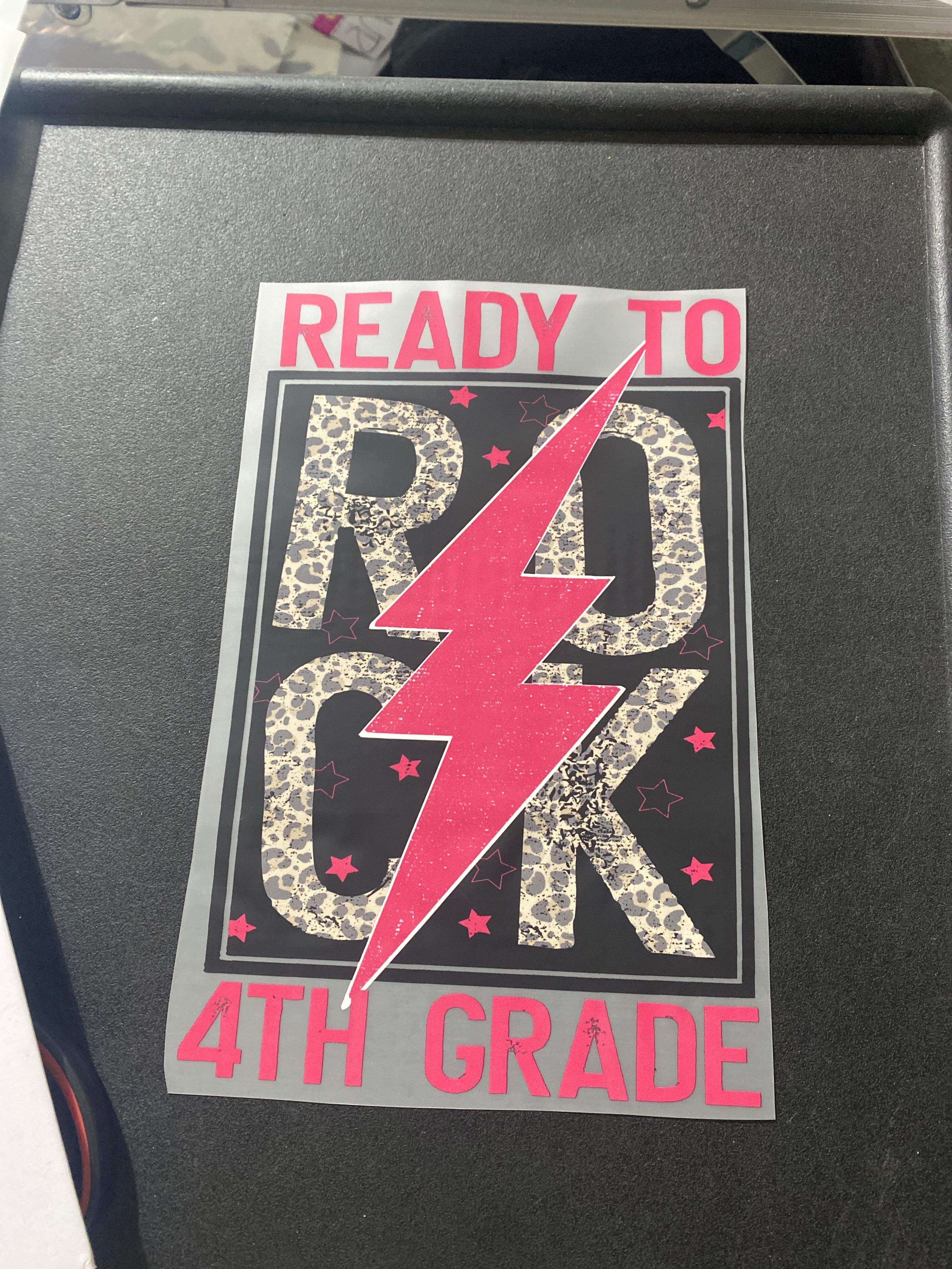 Ready To Rock 4th Grade Pink 10” RTS DTF TRANSFER – Sassy Sublimation ...