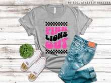Load image into Gallery viewer, Checkered On Wednesday We Wear Pink Mascots Drop Down TRANSFER

