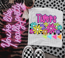 Load image into Gallery viewer, Preppy Bright Floral Mascot Dropdown TRANSFER CAP MAY
