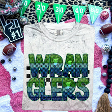 Load image into Gallery viewer, Blue Green Electric Check Mascot Dropdown TRANSFER CAP MAR
