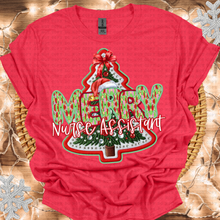 Load image into Gallery viewer, Merry Title Faux Embroidery Tree Paint Letters (DROPDOWN)TRANSFER
