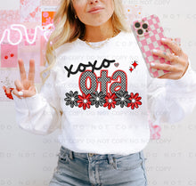 Load image into Gallery viewer, XOXO Red Black Checkered Names DROPDOWN TRANSFER CAP JAN
