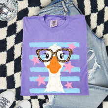 Load image into Gallery viewer, Leopard Glasses Ducks With Stars Stripes TRANSFER TCC AUG 26
