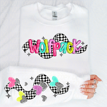 Load image into Gallery viewer, Bright Checkered Mascot With Sleeve Option DTF TRANSFER CSD
