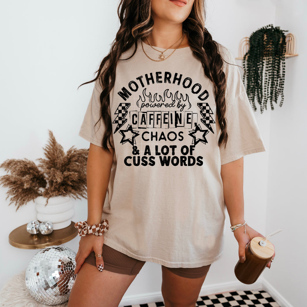Motherhood Powered By Caffeine Color Dropdown TRANSFER CSC MAY 25