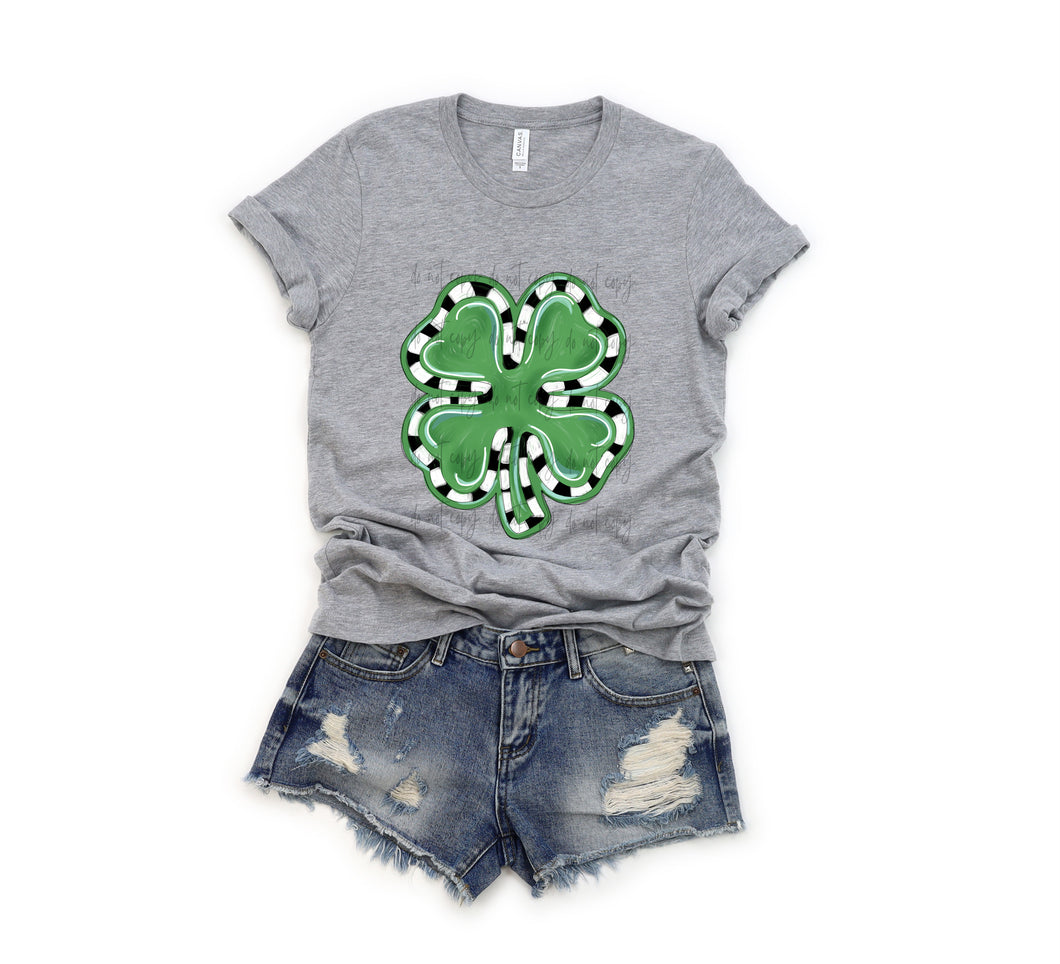 Shamrock Black And White Stripes TRANSFER