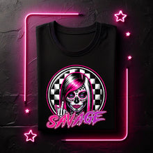 Load image into Gallery viewer, Savage Sugar Skull Girl Pink Black TRANSFER DWS
