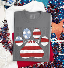 Load image into Gallery viewer, Patriotic Dog Designs White Text SWD MAY DROPDOWN TRANSFER

