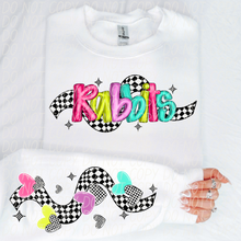 Load image into Gallery viewer, Bright Checkered Mascot With Sleeve Option DTF TRANSFER CSD
