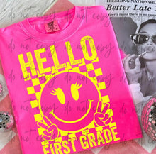 Load image into Gallery viewer, Hello Happy Checker Peace B2S Grades DROPDOWN TRANSFER
