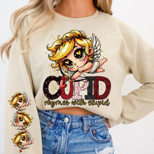 Load image into Gallery viewer, Cupid Rhymes With Stupid SLEEVE OPTION TRANSFER DWS
