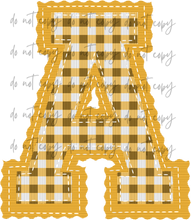 Load image into Gallery viewer, Letterman Stitch Alpha Customized DROPDOWN DTF TRANSFER BIA 26
