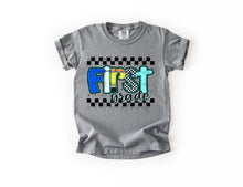 Load image into Gallery viewer, Checker Blue Pencil Plaid School Grades DROPDOWN TRANSFER
