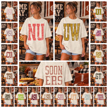 Load image into Gallery viewer, Gingham Distressed Football Mascots DROPDOWN TRANSFER Game Grace OCT 26
