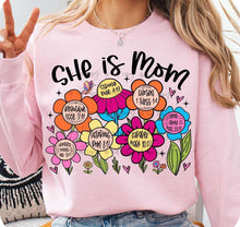 Load image into Gallery viewer, She Is Mom Affirmation Flowers TRANSFER
