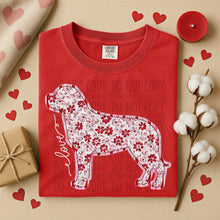 Load image into Gallery viewer, Valentine Red Floral Dog Breed Option DROPDOWN TRANSFER SWD DEC 25
