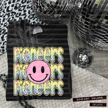 Load image into Gallery viewer, Rainbow Checker Pink Happy Stacked Mascots Dropdown TRANSFER CAP JUNE 25
