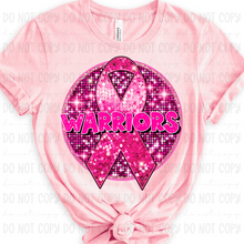 Load image into Gallery viewer, Breast Cancer Glitter Circle Mascot DROPDOWN TRANSFER
