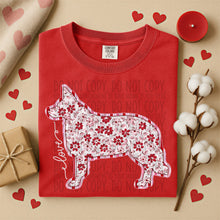Load image into Gallery viewer, Valentine Red Floral Dog Breed Option DROPDOWN TRANSFER SWD DEC 25

