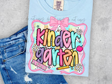 Load image into Gallery viewer, Preppy Paint Brush Pink Bow Frame School Grades DROPDOWN TRANSFER
