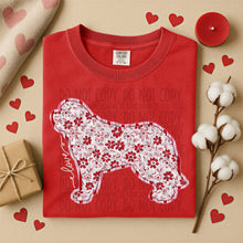 Load image into Gallery viewer, Valentine Red Floral Dog Breed Option DROPDOWN TRANSFER SWD DEC 25
