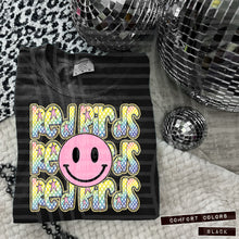 Load image into Gallery viewer, Rainbow Checker Pink Happy Stacked Mascots Dropdown TRANSFER CAP JUNE 25
