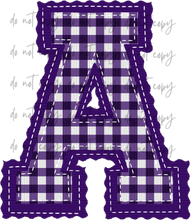 Load image into Gallery viewer, Letterman Stitch Alpha Customized DROPDOWN DTF TRANSFER BIA 26
