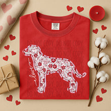Load image into Gallery viewer, Valentine Red Floral Dog Breed Option DROPDOWN TRANSFER SWD DEC 25
