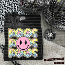 Load image into Gallery viewer, Rainbow Checker Pink Happy Stacked Mascots Dropdown TRANSFER CAP JUNE 25
