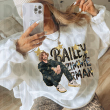 Load image into Gallery viewer, Bailey Zim Black Gold Glitter TRANSFER RWH DEC

