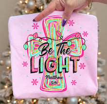 Load image into Gallery viewer, Be The Light Pink Mint Cross TRANSFER ET OCT 25
