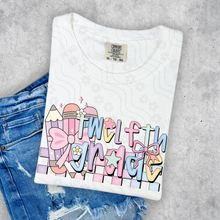 Load image into Gallery viewer, Pastel Pencil Checker School Grades DROPDOWN TRANSFER DDD JULY 25
