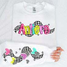 Load image into Gallery viewer, Bright Checkered Mascot With Sleeve Option DTF TRANSFER CSD
