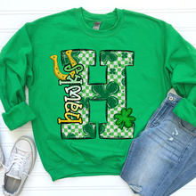Load image into Gallery viewer, St Patrick’s Day Checkered Mascots DROPDOWN TRANSFER CSD JAN 26
